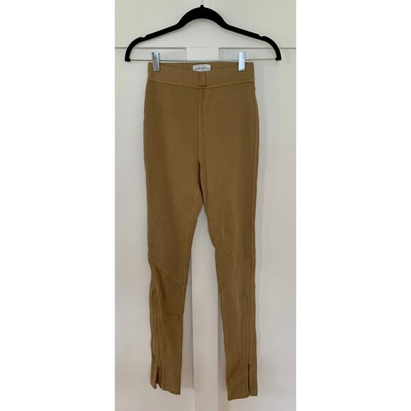 Something Navy High Wasted Pants in Tan Size XS Ankle Zipper Cropped Pull-On - Picture 1 of 3